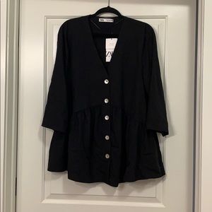 ZARA NWT Women’s Button Front Blouse